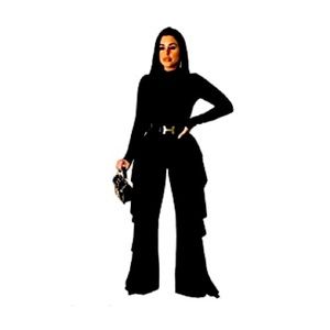 Black Long Sleeve Jumpsuit